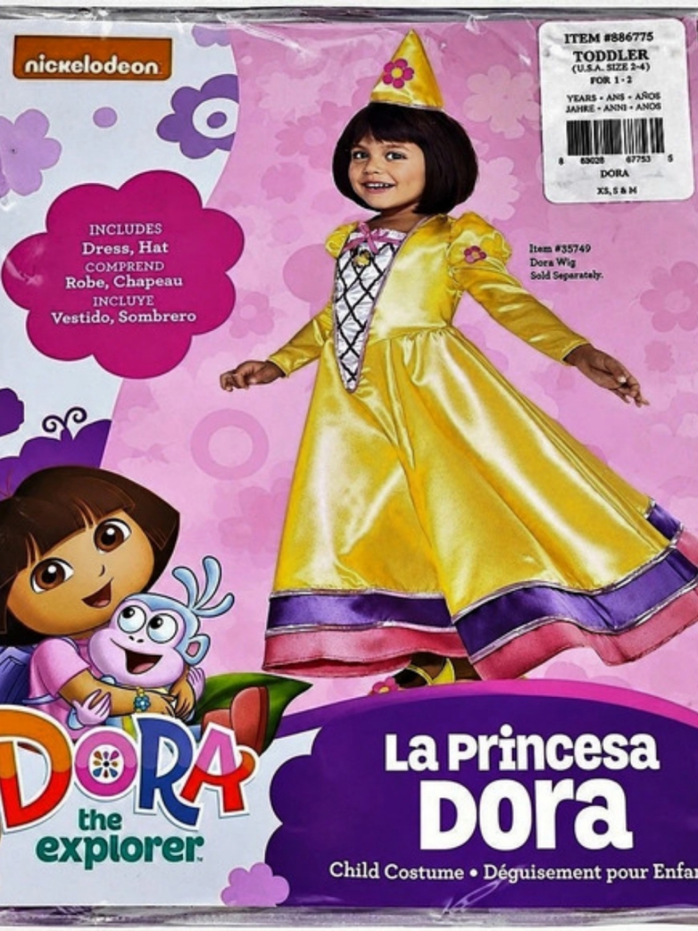 Dora the Explorer La Princesa Dora costume Girls Size 2-4 NWT